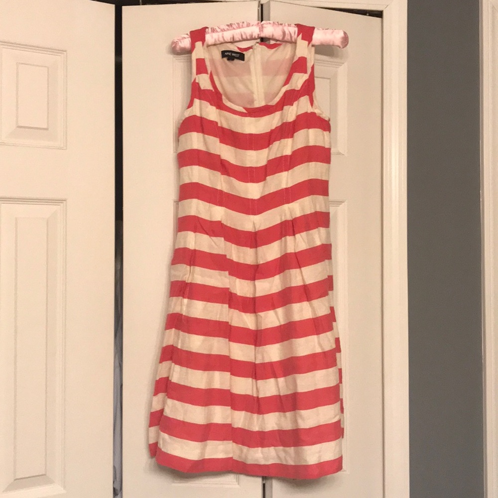 Nine West dress - pink and white stripes